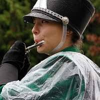 U.S. Air Force Academy Cadet 1st Class Molly Bush waves