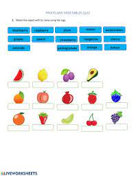 If you liked this quiz then you might want to check out our fruit quiz for kids. Quiz Fruits And Vegetables Worksheet