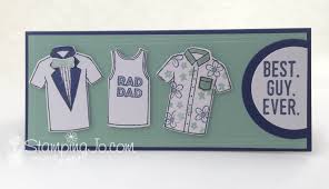 These cheeky little monster are custom the bow ties for dad and let him know he's one classy man. Custom Tee Father S Day Card Hand Stamped Cards With Josee Smuck Stampin Up Canada Demonstrator