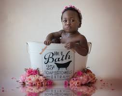 It was the perfect way to say goodbye to summer and get get my baby in a bath tub fix! Baby Milk And Flower Bath Natalie Houlding Photography