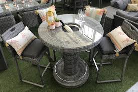 With 6 high bar stools you can either entertain a great party or. Milan 4 Seater Grey Rattan Outdoor Bar Set With Ice Bucket By Olore Home 599 99 Inspirations Wholesale