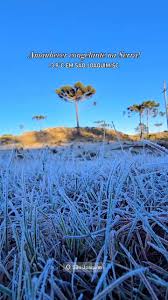 Amanhecer congelante em SC ❄️, A Serra Catarinense amanheceu com geada e  temperatura impressionante de -3.9°C no Vale do Caminhos da Neve em São  Joaquim, SC!, O registro especial é dos amigos do ...