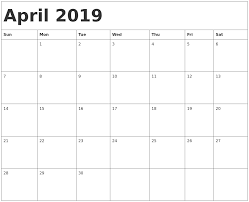 Here are the 2021 printable calendars Pin On April 2019 Calendar