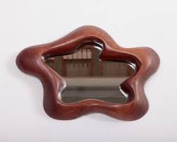 Vintage golden sunburst mirror, 1960s. Mid Century Modern Mirrors For Sale