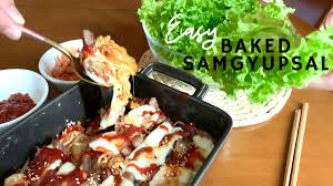 Easy Baked Samgyupsal No Measurement Required Samgyupsal Samgyupsal Recipe Easy Baking