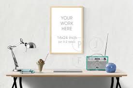Free Poster Frame Mockup Digital Frame 3 2 Ratio 16x24 Mockups Psd Free Psd Mockups In 2020 Free Packaging Mockup Mockup Free Psd Poster Mockup