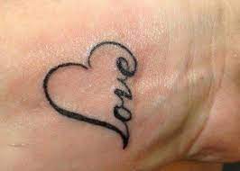 Tattoos With Quick Phrases For Ladies Simple Heart Tattoos Shape Tattoo Love Wrist Tattoo