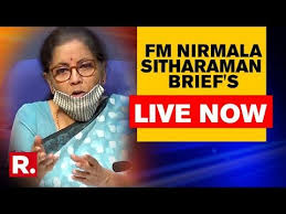 Big News In India Fm Nirmala Sitharaman S Live Address Finance Min In 2020 India Breaking News Live Tv Finance