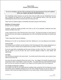 Membership Agreement Sample Free Printable Documents Contract Template Gym Membership Gym Club