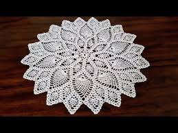 Tapete De Pinas A Crochet Paso A Paso 2 Youtube Crochet Patterns Crochet Doilies Pattern