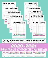 Looking for pretty (and free!) printable calendars? 2020 2021 Free Printable Monthly Calendar Happiness Is Homemade
