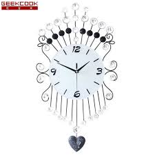 Geekcook Home Decoration Wall Clock Modern Design Digital Mute Wall Watch Living Room Bedroom Clocks Wall Europe Cr Wall Clock Modern Bedroom Clocks Wall Clock