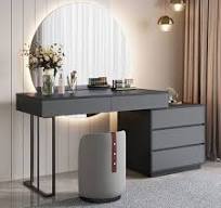 Coiffeuse de chambre à coucher de style moderne avec meuble à tiroirs,  fabricant de meubles en bois sur mesure, mobilier de chambre à coucher, ...