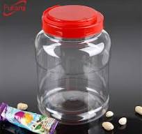 Transparent 3.5 Liter Plastic Large Cookie Jars With Handle Lid,3500ml PET  Large Ginger Jars on Sale