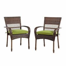 You know when you're choosing outdoor furniture, you can see the options are endless. Martha Stewart Living Charlottetown Brown All Weather Wicker Patio Dining Chair With Green Bean Cushion 2 Pack Shop Your Way Online Shopping Earn Points On Tools Appliances Electronics More