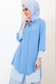 Refka Mavi Dugmeli Tunik Online Satis Indirimli Satin Al Moda Stilleri Tunik Basortusu Modasi