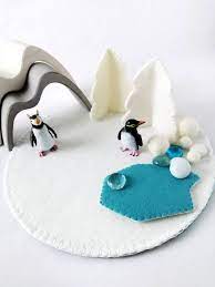 Arctic Ocean Reversible Felt Play Mat Set For Small World Play Felt Play Mat Small World Play Play Mat