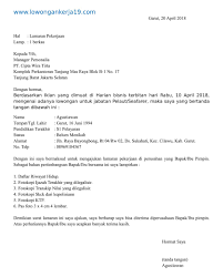 Anda tidak harus menggunakan surat, namun juga bisa menggunakan email utnuk mengajukan permohonan magang. Surat Permohonan Kerja Via Email Kebaya Lurik O