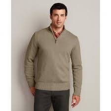 Eddie Bauer Men S Solid Signature Cotton Quarter Zip Sweater Business Casual Men Long Sleeve Tshirt Men Men Sweater