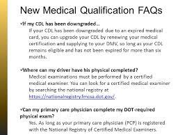 Check spelling or type a new query. Dot Medical Exam Guidelines What Every Driver Should Know Brad Brooks Dc Certified Dot Medical Examiner Non Discretionary Standards Discretionary Standards Ppt Download