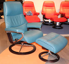 Hand assembled plywood lounge chair and ottoman. Stressless Cori Petrol 09193 Leather By Ekornes Stressless Cori Petrol 09193 Leather Chairs Recliners