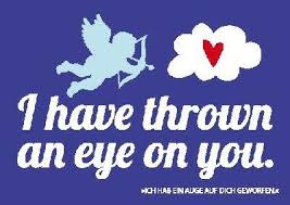 Postkarte Forbetter Your Englisch 032b I Have Thrown An Eye On You Denglisch Spruche Zitate Lustig Lustige Spruche