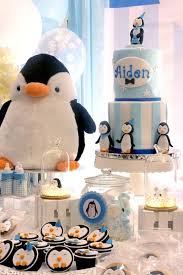 Penguin Party Penguin Baby Showers Penguin Theme Baby Shower Penguin Birthday Party