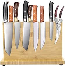 But we have several different sorts and types of knifes.the first idea was to buy a magnetic knife holder, but these holder didn't fit into our kitchen. Amazon Com Kitchen Knife Block Magnetic Knife Holder 12 Inch Knife Block Knife Dock Wooden Knife Stand Bamboo Knife Block Storage Rack Scissor Holder Large Capacity Double Side Strong Magnet Without Installation Kitchen
