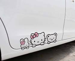 Us 6 5 2pcs Lot Pink Hello Kitty Car Sitckers And Decals Vinyl Reflective Car Accessories Lada Cars Window Door Free Shipping Accessories Mirror Door Appledo Hello Kitty Car Hello Kitty Car Accessories Hello Kitty Cartoon