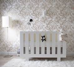 Chambre Bebe Contemporary Nursery Nursery Design White And Gold Wallpaper