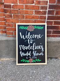 Bridal Shower Chalkboard Floral Welcome Chalkboard Welcome Signs Bridal Shower Chalkboard Bridal Shower