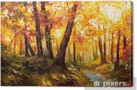 Cette oeuvre fait partie de la galerie natura. Tableau Sur Toile Paysage De Peinture A L Huile Foret D Automne Pres De La Riviere Feuilles D Oranger Pixers Nous Vivons Pour Changer