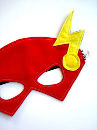 Felt Flash Mask Flash Halloween Costume Halloween Kids Superhero Birthday Party