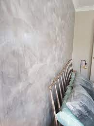 Venetian Plaster Feature Wall Plaster Walls Diy Wall Painting Living Room Grey Feature Wall