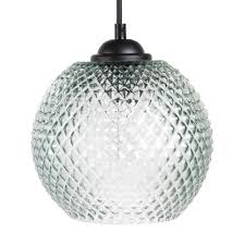 Suspension En Verre Strie Teinte Gris Maisons Du Monde Suspension Verre Suspension Maison Du Monde Suspension Boule Verre