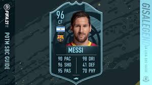 89) was the first tots player available through a fifa 21 sbc puzzle set. Lionel Messi Fifa 21 How To Complete The Potm Sbc