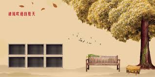 أشجار الحنين الأمتعة الأمتعة للقيام القديمة الجدار ملصق خلفية الصورة Photo Wall Poster Wall Home Decor Decals