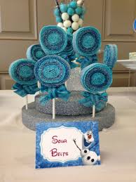 Disney Frozen Candy Table Sour Belts Blue Candy Frozen Tea Party Frozen Birthday Theme Frozen Birthday Party