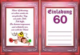 Einladungstexte Zum 60 Geburtstag Kostenlos