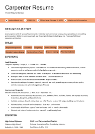 Carpenter Resume Sample Writing Tips Resume Genius
