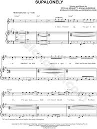 Benee Feat Gus Dapperton Supalonely Sheet Music In G Major Download Print In 2020 Sheet Music Piano Sheet Music Letters Disney Sheet Music