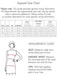 apparel size chart ashbury skies