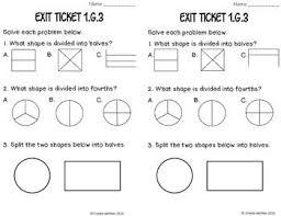 Partitioning Shapes Math Tasks Exit Tickets I Cans Common Core 1 G 2 1st Grade Math Worksheets Math Tasks Math Worksheets
