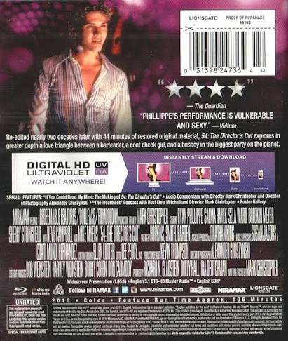 Amazon.com: 54 Director's Cut [Bluray + Digital HD] : Myers, Mike,  Phillippe, Ryan: Movies & TV
