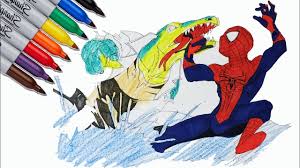 Coloring books coloring pages spiderman coloring color sheets pose medical facebook education reading. Spider Man Vs The Lizard The Amazing Spider Man Coloring Pages Sailany Coloring Kids Youtube