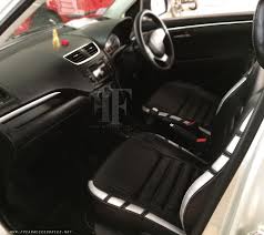 Customised Seat Cover Installed On Silver Colour Maruti Swift Car Seats Carseat Cover Seating