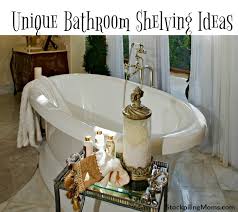 A unique bathroom vanity can come in many forms, but in general, it will reflect a more eclectic turn your home into a cozy getaway with our cottagecore decor picks mar 24, 2021. Unique Bathroom Shelving Ideas Stockpiling Moms