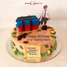 In the free fire game, you are landed in one place with the help of an airplane and there you have to fight 50 people. Pubg Birthday Cake With Name Edit Enamewishes