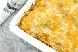 Top with a dollop of sour cream and some cilantro for the perfect main dish. Low Carb Mexican Chicken Casserole Lynsey Kmetz Moscatomom Com
