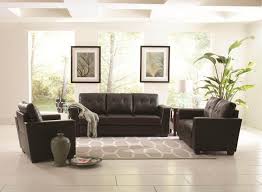 Black And White Leather Living Room Set Living Room Black Leather Sofa On White Tile Floor Connected By Rectangle Grey Rug A Leather Living Room Set Living Room Leather Leather Living Room Furniture